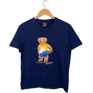 Polo Ralph Lauren Beach Polo Bear Short Sleeve Crew Tee Navy mens size Small